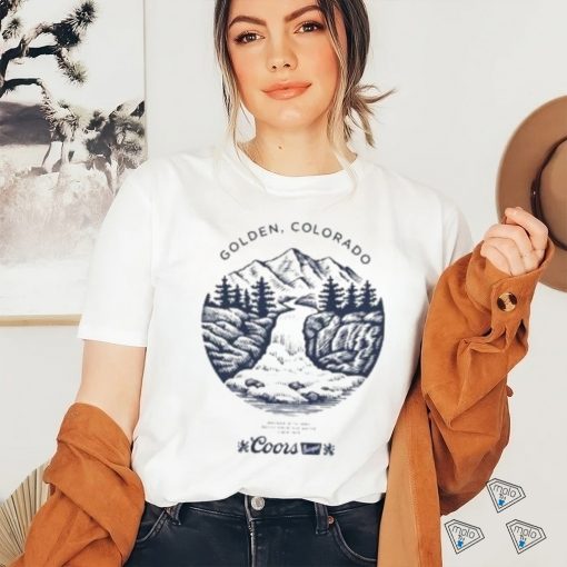 Coors Banquet Beer Golden Colorado Mountains Logo Shirt