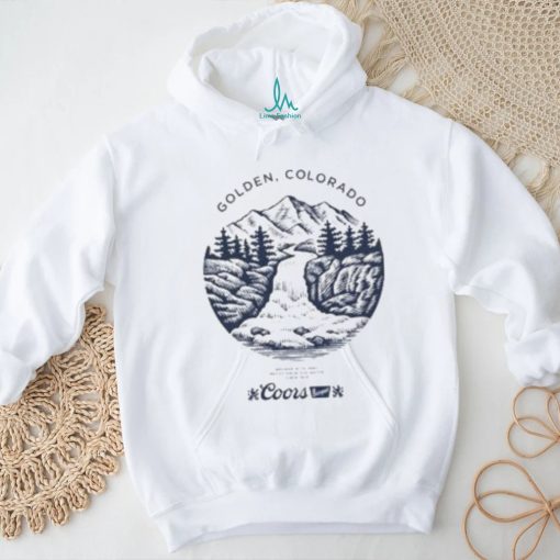 Coors Banquet Beer Golden Colorado Mountains Logo Shirt