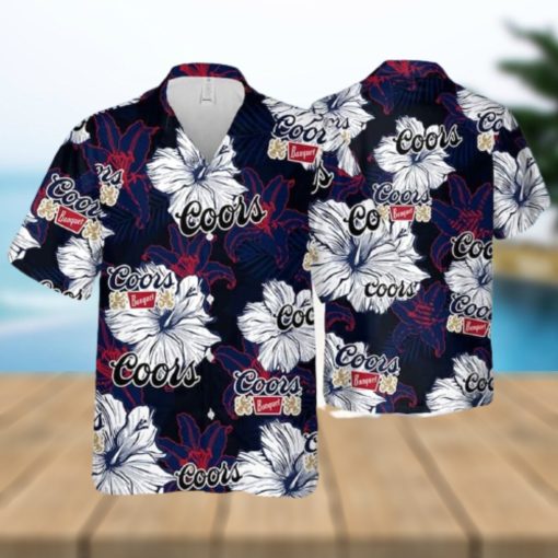 Coors Banquet Floral Pattern Limited Hawaiian Shirt Beach Gift