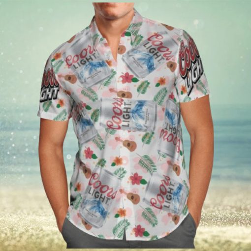 Coors Light Beer Hawaiian Shirt Floral Guitar Gift For Beach Lovers