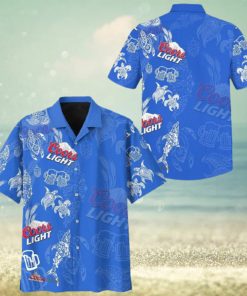 Coors Light Beer Hawaiian Shirt Ocean Animals Gift For Sea Lovers