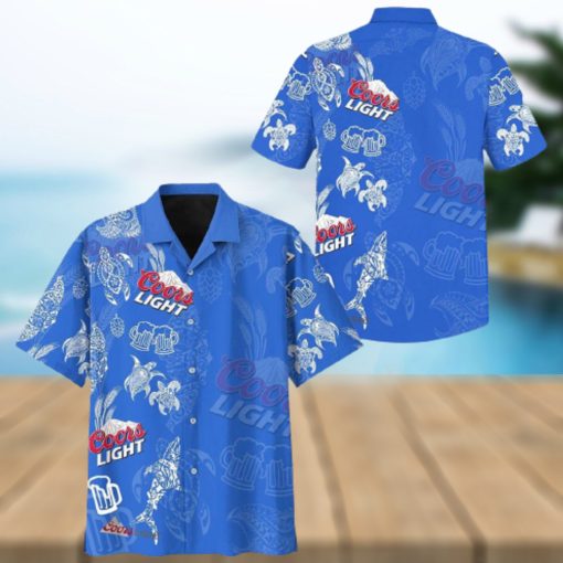 Coors Light Beer Hawaiian Shirt Ocean Animals Gift For Sea Lovers