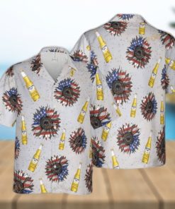 Corona Light SuNFLowered 4th Of July 3D Funny Hawaiian Shirt