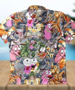 Courage The Cowardly Dog Short Sleeve Hawaiian Casual Shirt