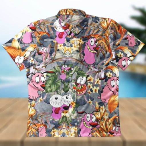 Courage The Cowardly Dog Short Sleeve Hawaiian Casual Shirt