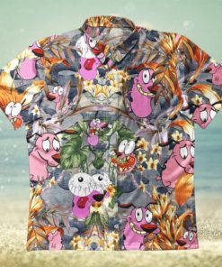 Courage The Cowardly Dog Short Sleeve Hawaiian Casual Shirt