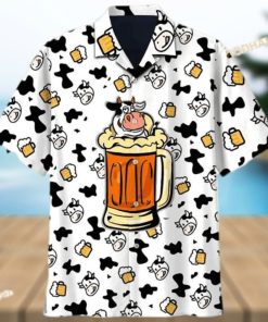 Cow And Beer 3D Funny Hawaiian Shirt