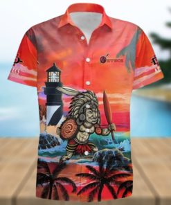 Custom Name San Diego State Aztecs Men’s Basketball Mascot Beach Pattern For Fans 3D Aloha Hawaiian Shirt