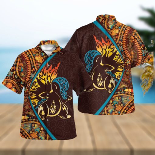 Cyndaquil Paisley Pattern Design Hawaiian Shirt and Short