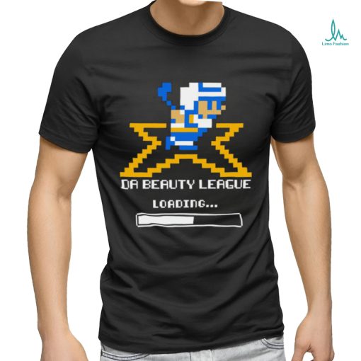 Da Beauty League hockey pixel art logo shirt