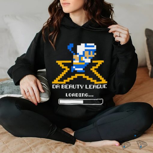 Da Beauty League hockey pixel art logo shirt