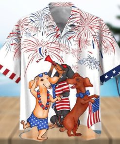 Dachshund 4th Of July 3D Funny Hawaiian Shirt