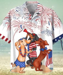 Dachshund 4th Of July 3D Funny Hawaiian Shirt