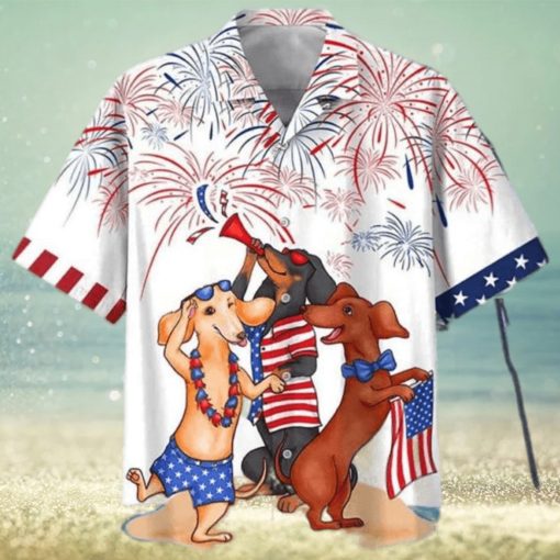 Dachshund 4th Of July 3D Funny Hawaiian Shirt