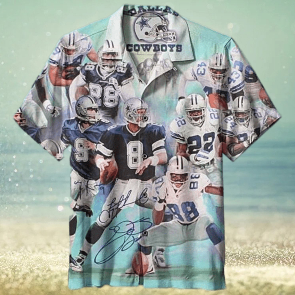 Dark Blue Dallas Cowboys Hawaiian Shirt - Limotees