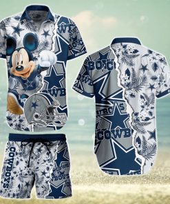 Dallas Cowboys NFL Hawaiian Shirt And Short Mickey Graphic Tropical 3D Printed Gift For Men Women