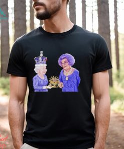 Dame Edna Everage And Queen Elizabeth Ii By James Brennan shirt