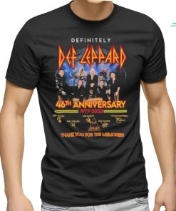 Definitely Def Leppard 46th Anniversary 1977 – 2023 Thank You For The Memories T Shirt