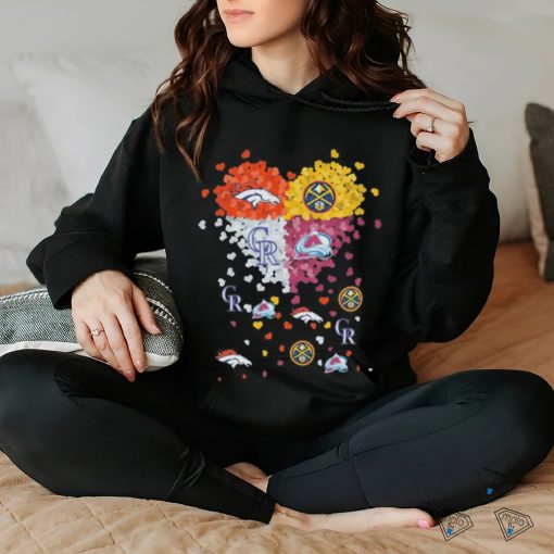 Denver Broncos, Nuggets, Avalanche and Rockies tiny hearts shirt