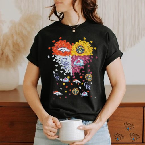 Denver Broncos, Nuggets, Avalanche and Rockies tiny hearts shirt