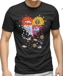Denver Broncos, Nuggets, Avalanche and Rockies tiny hearts shirt