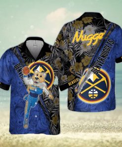 Denver Nuggets Green Hibiscus Flower Pattern Print Hawaiian Shirt