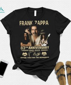 Design Signature Frank Zappa 83th anniversary 1940 2023 signatures thank you for the memories t shirt