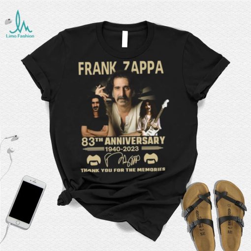 Design Signature Frank Zappa 83th anniversary 1940 2023 signatures thank you for the memories t shirt