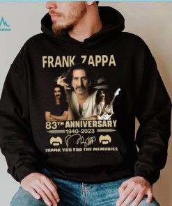 Design Signature Frank Zappa 83th anniversary 1940 2023 signatures thank you for the memories t shirt