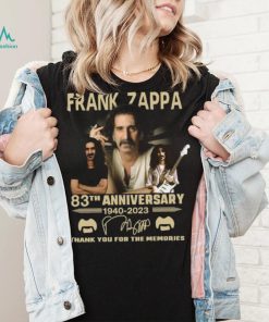 Design Signature Frank Zappa 83th anniversary 1940 2023 signatures thank you for the memories t shirt