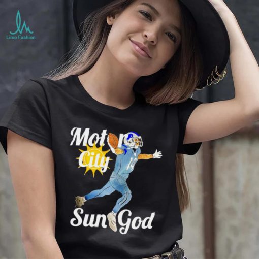 Detroit Lions motor city sun God art shirt