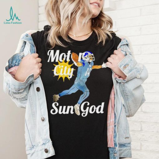 Detroit Lions motor city sun God art shirt