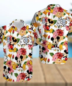Disney Mickey Mouse And Busch Light Beer Hawaiian Shirt