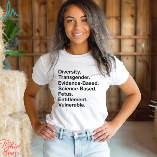 Diversity Transgender Evidence based Science based Fetus Entitlement Vulnerable Shirt