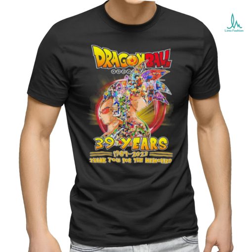 Dragon Ball Super 39 years 1984 2023 legend thank you for the memories shirt