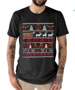 Firefighter Ugly Christmas Sweater Tee Gifts 228 shirt