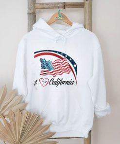 Flag American I Love California Shirt