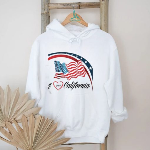 Flag American I Love California Shirt