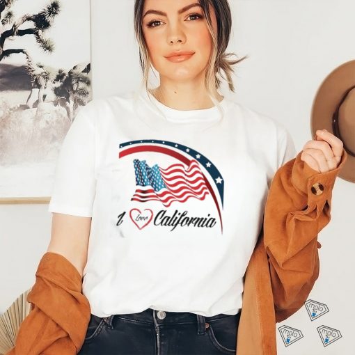 Flag American I Love California Shirt