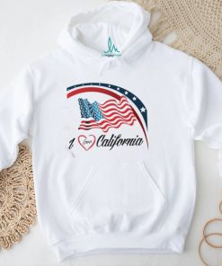 Flag American I Love California Shirt