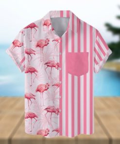 Flamingo Short Sleeve Aloha Hawaiian Shirt Summer Gift For Men And Women