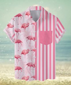 Flamingo Short Sleeve Aloha Hawaiian Shirt Summer Gift For Men And Women