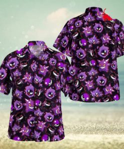 Gengar Evolution Pixel Art Design Hawaiian Shirt and Short+