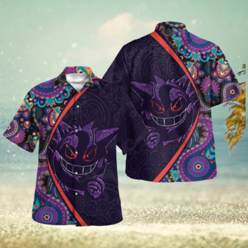 Gengar Paisley Pattern Design Hawaiian Shirt and Short