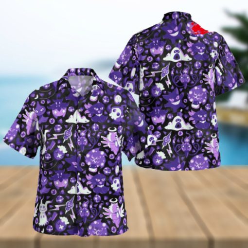 Ghost Seamless Pattern Design Hawaiian Shirt and Short