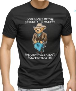 God Grant Me The serenity To Accept The Vibes Serenity Bear Shirt