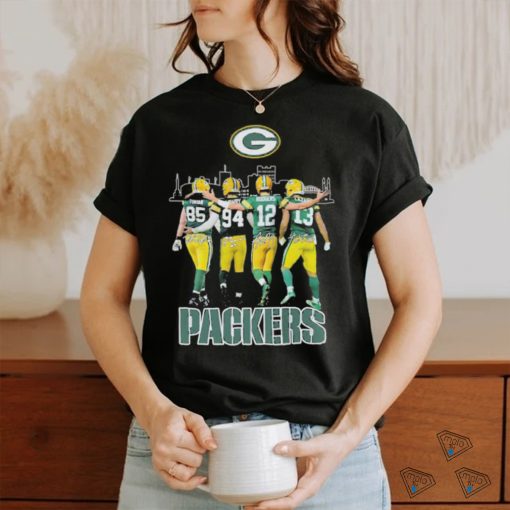 Green Bay Packers Team Players Skyline Signatures Shirt