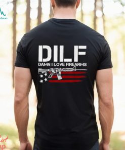 Gun American Flag DILF Damn I Love Firearms T Shirt