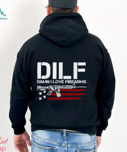 Gun American Flag DILF Damn I Love Firearms T Shirt
