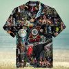 SheLucki Hawaiian Shirt for Men, Unisex Summer Beach Casual Short Sleeve Button Down Shirts, Printed Palmshadow Clothing